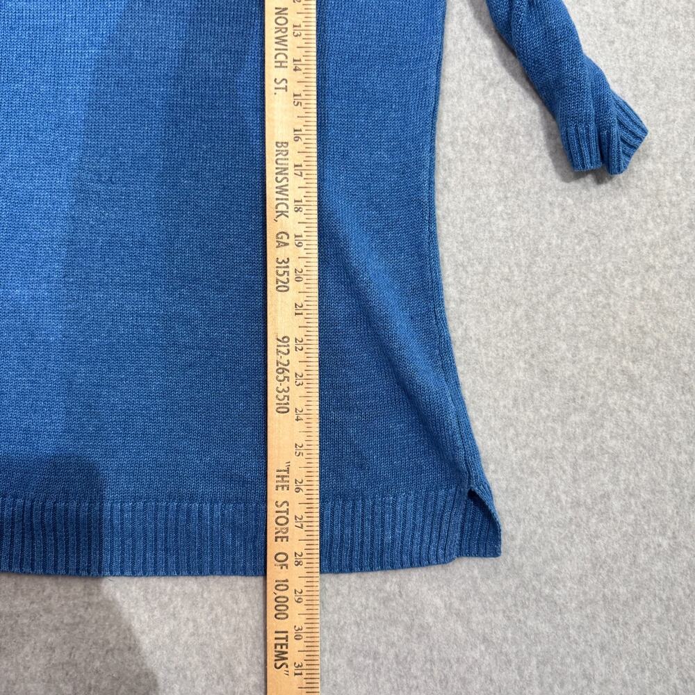 Talbots 100% Linen Coastal Boat Neck Sweater Sz 1X Blue Quiet Luxury Vacation - Picture 7 of 10
